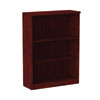 Alera Valencia Series Bookcase, Three-Shelf, 31 3/4w X 14d X 39 3/8h, Mahogany