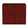 <strong>Alera®</strong><br />Alera Valencia Series Lateral File, 2 Legal/Letter-Size File Drawers, Mahogany, 34" x 22.75" x 29.5"