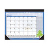 Recycled Desk Pad Calendar, Earthscapes Seasonal Artwork, 22 x 17, Black Binding/Corners,12-Month (Jan to Dec): 2023