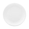 Coated Paper Plates, 9" dia, White, 100/Pack, 12 Packs/Carton
