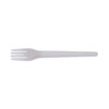 Plantware Compostable Cutlery, Fork, 6", Pearl White, 50/pack, 20 Pack/carton
