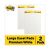 Vertical-Orientation Self-Stick Easel Pads, Unruled, 25 x 30, White, 30 Sheets, 2/Carton