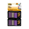 <strong>Post-it® Flags</strong><br />Standard Page Flags in Dispenser, Purple, 50 Flags/Dispenser, 2 Dispensers/Pack