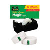Magic Tape Desktop Dispenser Value Pack, 1" Core, 0.75" x 83.33 ft, Clear, 6/Pack