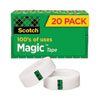 <strong>Scotch®</strong><br />Magic Tape Value Pack, 1" Core, 0.75" x 83.33 ft, Clear, 20/Pack