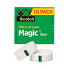 <strong>Scotch®</strong><br />Magic Tape Value Pack, 1" Core, 0.75" x 83.33 ft, Clear, 10/Pack