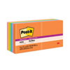 <strong>Post-it® Notes Super Sticky</strong><br />Pads in Energy Boost Collection Colors, 3" x 3", 90 Sheets/Pad, 12 Pads/Pack