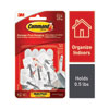 <strong>Command™</strong><br />General Purpose Wire Hooks Multi-Pack, Small, Metal, White, 0.5 lb Capacity, 9 Hooks and 12 Strips/Pack