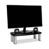 <strong>3M™</strong><br />Extra-Wide Adjustable Monitor Stand, 20" x 12" x 1" to 5.78", Silver/Black, Supports 40 lbs