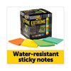 Water-Resistant Self-Stick Notes, 3" x 3", Assorted Colors, 45 Sheets/Pad, 12 Pads/Pack