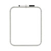 <strong>MasterVision®</strong><br />Magnetic Dry Erase Board, 11 x 14, White Surface, White Plastic Frame