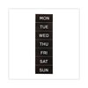 Interchangeable Magnetic Board Accessories, Days of Week, Black/White, 2" x 1", 7 Pieces