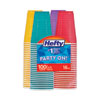<strong>Hefty®</strong><br />Easy Grip Disposable Plastic Party Cups, 16 oz, Assorted Colors, 100/Pack