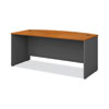 Series C Collection Bow Front Desk, 71.13" X 36.13" X 29.88", Natural Cherry/graphite Gray
