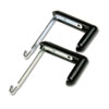 <strong>Quartet®</strong><br />Adjustable Cubicle Hangers, For 1.5" to 3" Thick Partition Walls, Aluminum/Black, 2/Set