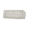 Disposable Cut End Dust Mop Head, Cotton/Synthetic, 24w x 5d, White