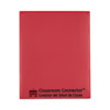 Classroom Connector Folders, 11 x 8.5, Red, 25/Box