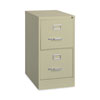 Vertical Letter File Cabinet, 2 Letter-Size File Drawers, Putty, 15 x 22 x 28.37