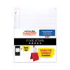 Reinforced Filler Paper, 3-Hole, 8.5 x 11, College Rule, 100/Pack