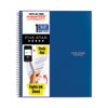 Wirebound Notebook, 1 Subject, Medium/College Rule, Randomly Assorted Covers, 11 x 8.5, 100 Sheets