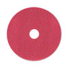 <strong>Boardwalk®</strong><br />Buffing Floor Pads, 20" Diameter, Red, 5/Carton