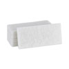 Light Duty Scour Pad, 4.63  x 10, White, 20/Carton