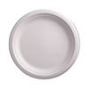 <strong>Eco-Products®</strong><br />Renewable Sugarcane Plates, 9" dia, Natural White, 500/Carton