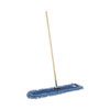 Dry Mopping Kit, 36 x 5 Blue Blended Synthetic Head, 60" Natural Wood/Metal Handle