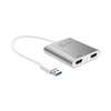 USB to HDMI Adapter, 7.87", Silver/White