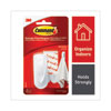 <strong>Command™</strong><br />Spring Hook, Plastic, White, 0.25 lb Capacity, 1 Hook and 2 Strips/Pack
