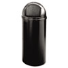 Marshal Classic Container, Round, Polyethylene, 15 Gal, Black