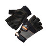 ProFlex 901 Half-Finger Leather Impact Gloves, Black, Large, Pair