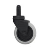 <strong>Rubbermaid® Commercial</strong><br />Replacement Bayonet-Stem Swivel Casters, Grip Ring Stem, 3" Soft Rubber Wheel, Black