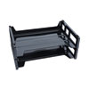 <strong>Universal®</strong><br />Recycled Plastic Side Load Desk Trays, 2 Sections, Letter Size Files, 13" x 9" x 2.75", Black
