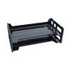 <strong>Universal®</strong><br />Recycled Plastic Side Load Desk Trays, 2 Sections, Legal Size Files, 16.25" x 9" x 2.75", Black