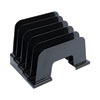 Recycled Plastic Incline Sorter, 5 Sections, Letter Size Files, 13.25" x 9" x 9", Black
