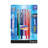 <strong>Pilot®</strong><br />FriXion ColorSticks Erasable Gel Pen, Stick, Fine 0.7 mm, Ten Assorted Ink and Barrel Colors, 10/Pack