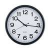 <strong>Universal®</strong><br />Round Wall Clock, 13.5" Overall Diameter, Black Case, 1 AA (sold separately)