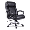 <strong>Alera®</strong><br />Alera Maxxis Series Big/Tall Bonded Leather Chair, Supports 500 lb, 21.42" to 25" Seat Height, Black Seat/Back, Chrome Base