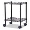 <strong>Alera®</strong><br />Compact File Cart for Side-to-Side Filing, Metal, 1 Shelf, 1 Bin, 15.25" x 12.38" x 21", Black
