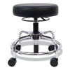 Alera HL Series Height-Adjustable Utility Stool, Backless, Supports Up to 300 lb, 24" Seat Height, Black Seat, Chrome Base