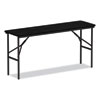 <strong>Alera®</strong><br />Wood Folding Table, Rectangular, 59.88w x 17.75d x 29.13h, Black