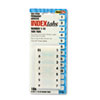 Legal Index Tabs, 1/12-Cut Tabs, 1-10, White, 0.44" Wide, 104/pack