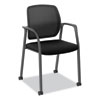 Nucleus Series Recharge Guest Chair, Supports Up to 300 lb, 17.62" Seat Height, Black Seat/Back, Black Base