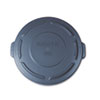 <strong>Rubbermaid® Commercial</strong><br />Flat Top Lid for 20 gal Round BRUTE Containers, 19.88" Diameter, Gray