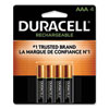 <strong>Duracell®</strong><br />Rechargeable StayCharged NiMH Batteries, AAA, 4/Pack