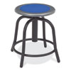 6800 Series Height Adjustable Metal Seat Stool, Supports Up to 300 lb, 18" to 24" Seat Height, Persian Blue Seat/Black Base