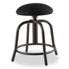 6800 Series Height Adjustable Fabric Seat Swivel Stool, Supports Up to 300 lb, 18" to 25" Seat Height, Black Seat/Base