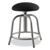 6800 Series Height Adjustable Fabric Seat Swivel Stool, Supports Up to 300 lb, 18" to 25" Seat Height, Black Seat/Gray Base