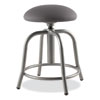 6800 Series Height Adjustable Fabric Padded Swivel Stool, Supports 300 lb, 18" to 25" Seat Height, Charcoal Seat/Gray Base